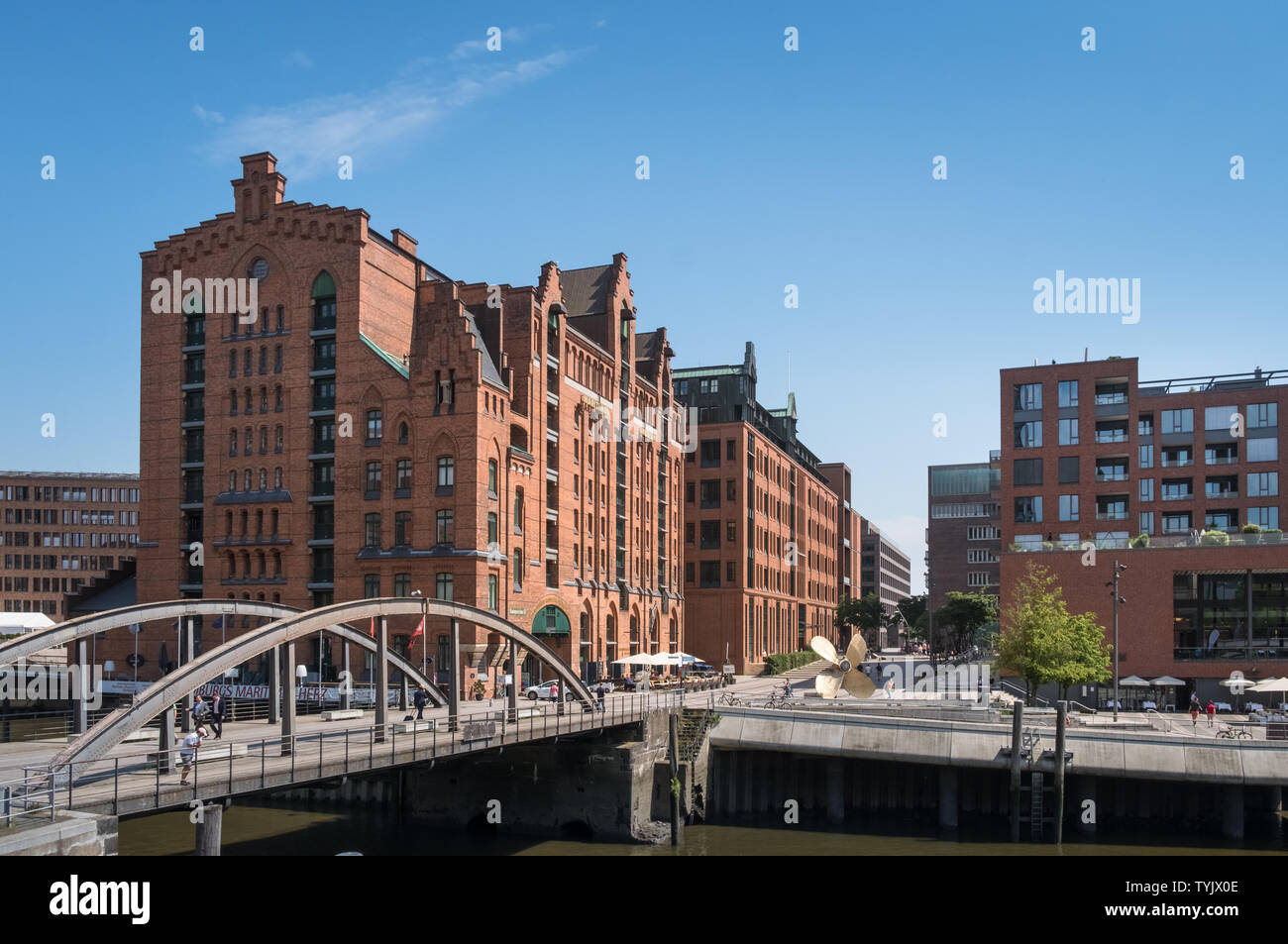 Musée maritime international de la façade extérieure, une partie de l'entrepôt, Hafencity, Hambourg, Allemagne Banque D'Images