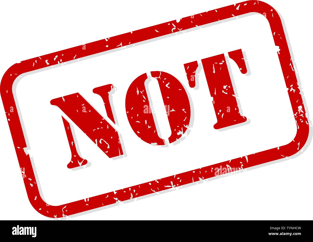 Pas de tampon en caoutchouc rouge vector isolated Illustration de Vecteur