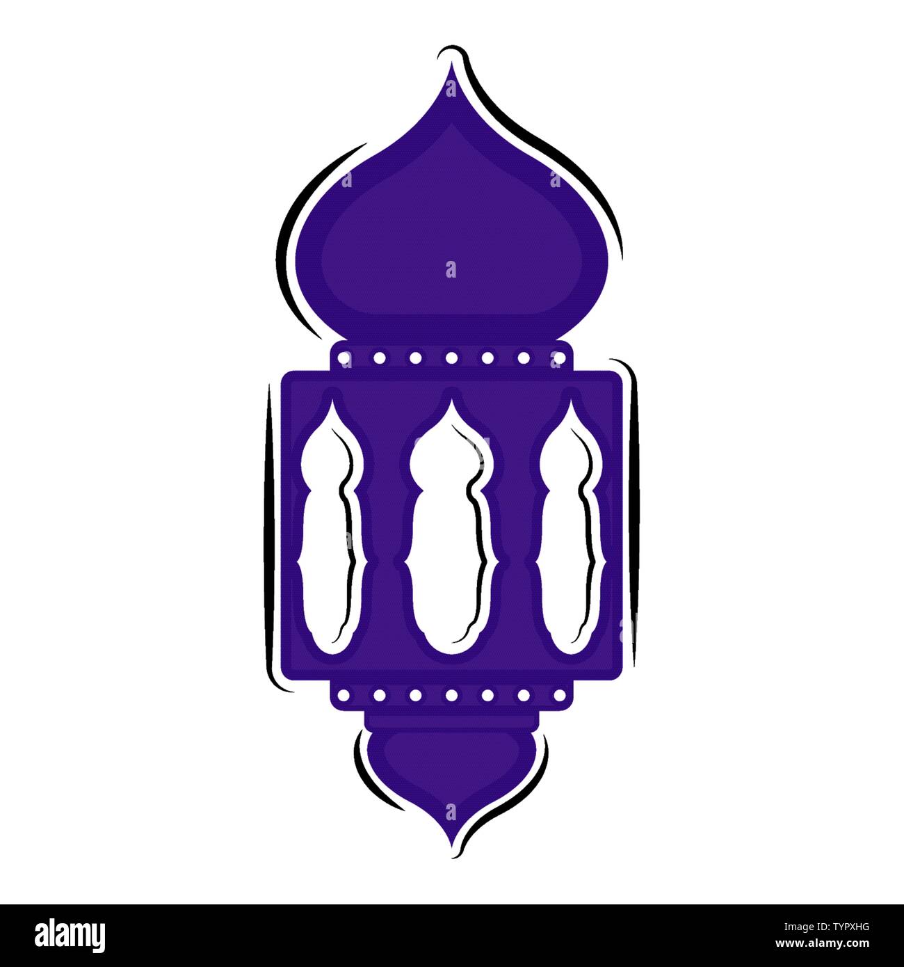Lampe islamique isolé sur fond blanc - Vector Illustration de Vecteur