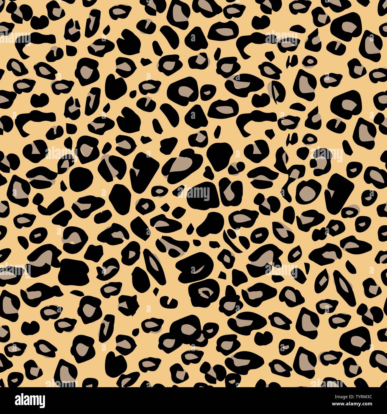 Vector black et orange spots leopard pattern transparente fond texture. Classic animal parfait pour le papier peint, de fonds, de la conception du produit, ou Illustration de Vecteur