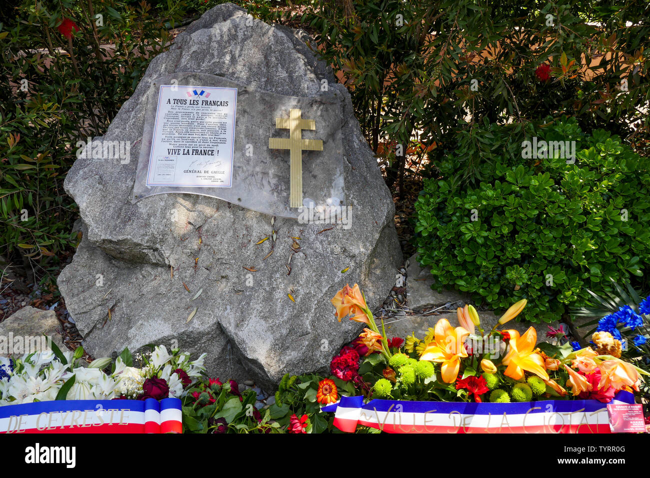 18 juin 1940 memorial, La Ciotat, Bouches-du-Rhône, France Banque D'Images