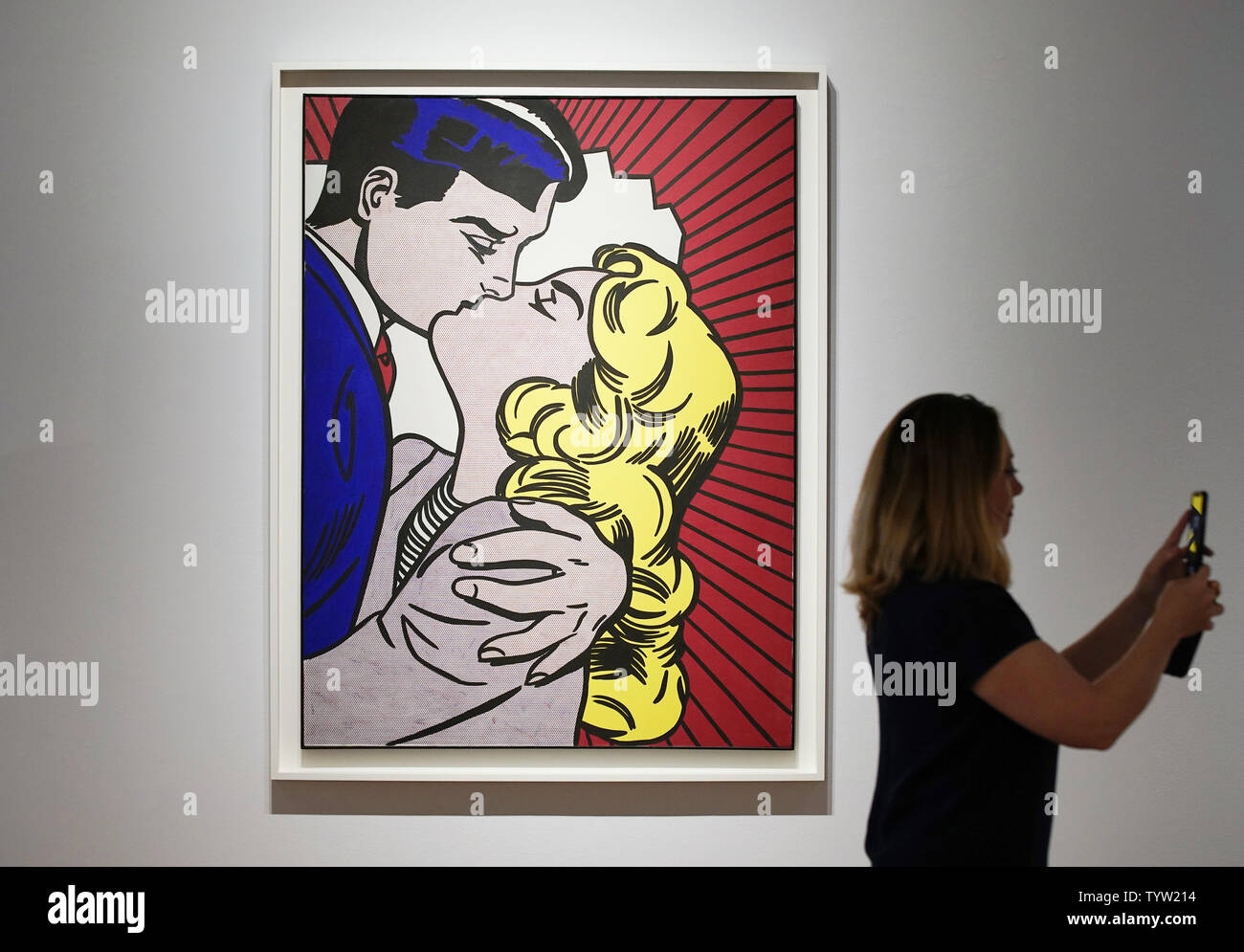Affiche Art Roy Lichtenstein - Kiss V 35.5x28cm
