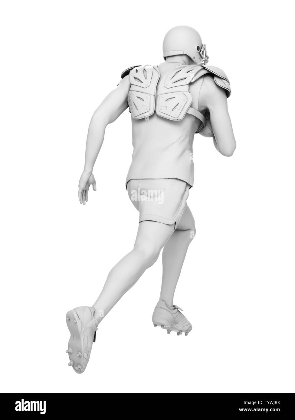Rendu 3D précis médicalement illustration d'un joueur de football américain Banque D'Images