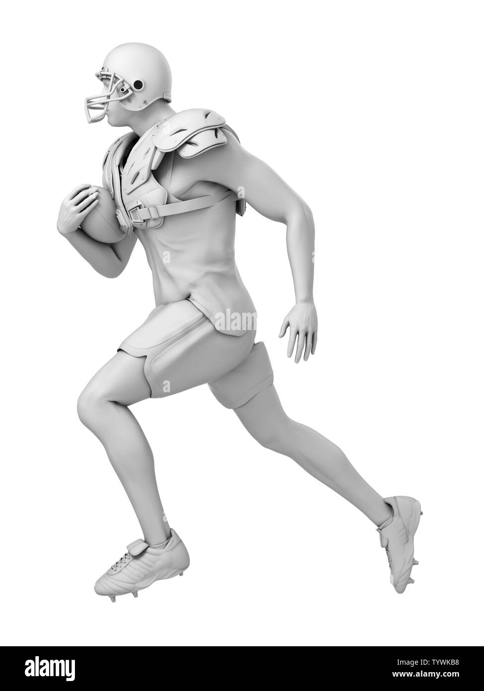Rendu 3D précis médicalement illustration d'un joueur de football américain Banque D'Images