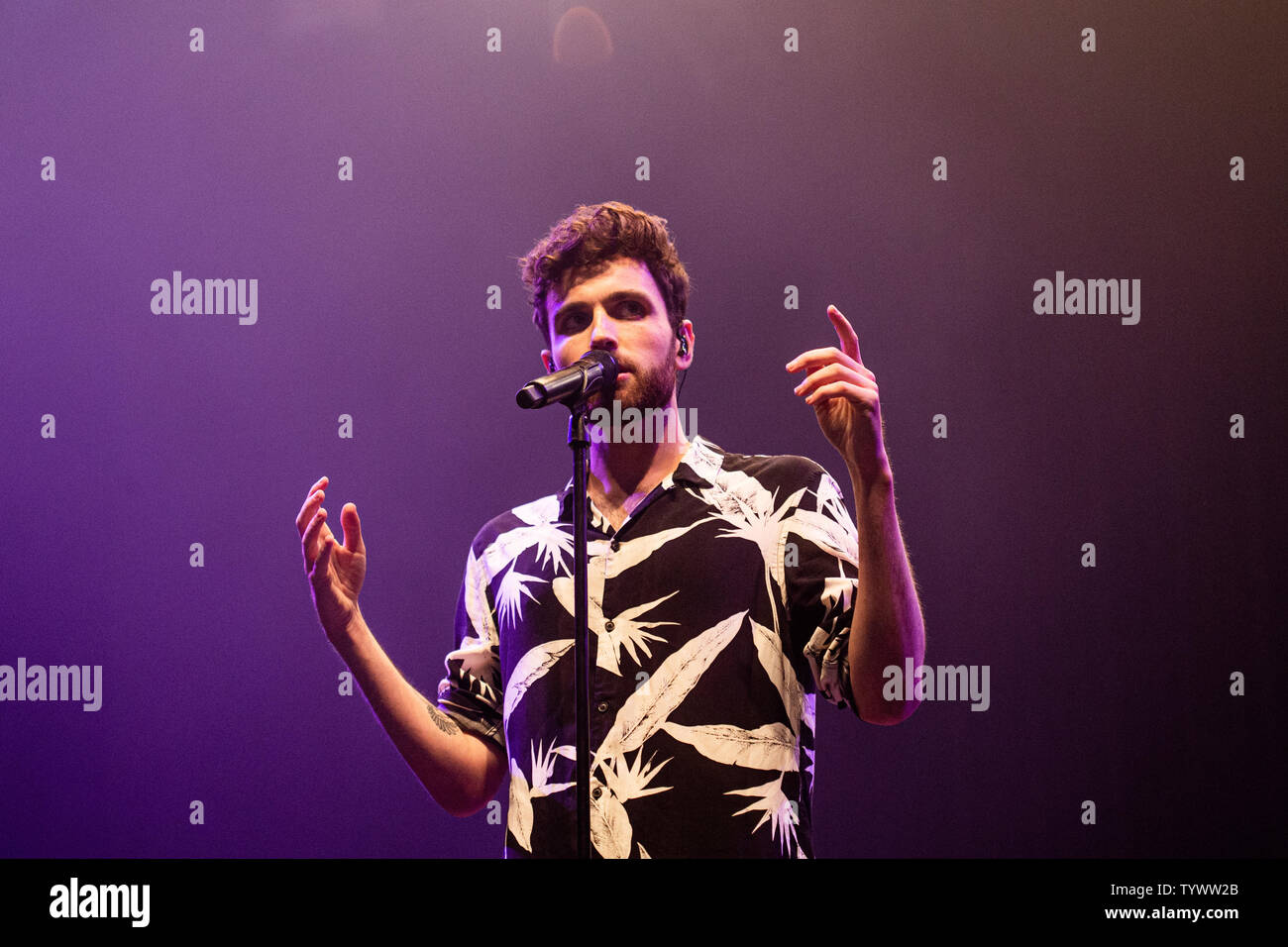 Landgraaf, Pays-Bas 10 juin 2019 Duncan Laurence effectue live au Festival Pinkpop 2019 © Roberto Finizio/ Alamy Banque D'Images