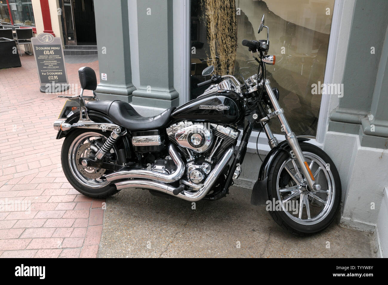 Harley Davidson Dyna Super Glide Custom Banque D'Images