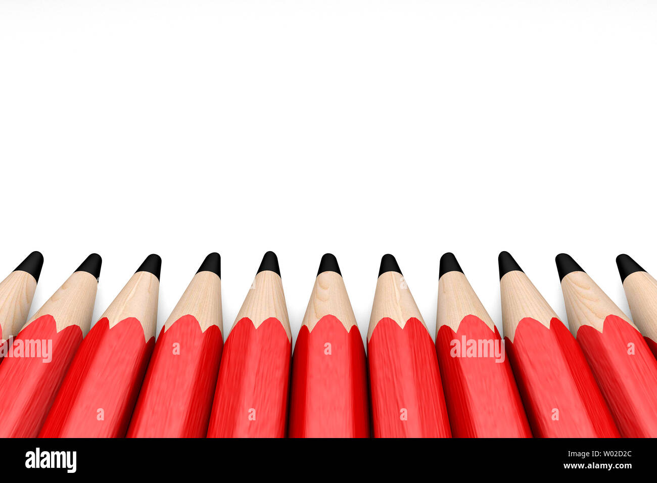 3d illustration crayons de couleur sur fond blanc Banque D'Images