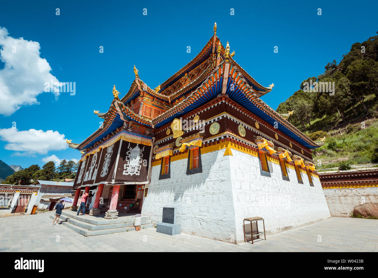 Le paysage de Lang Mu Temple à Gannan Banque D'Images