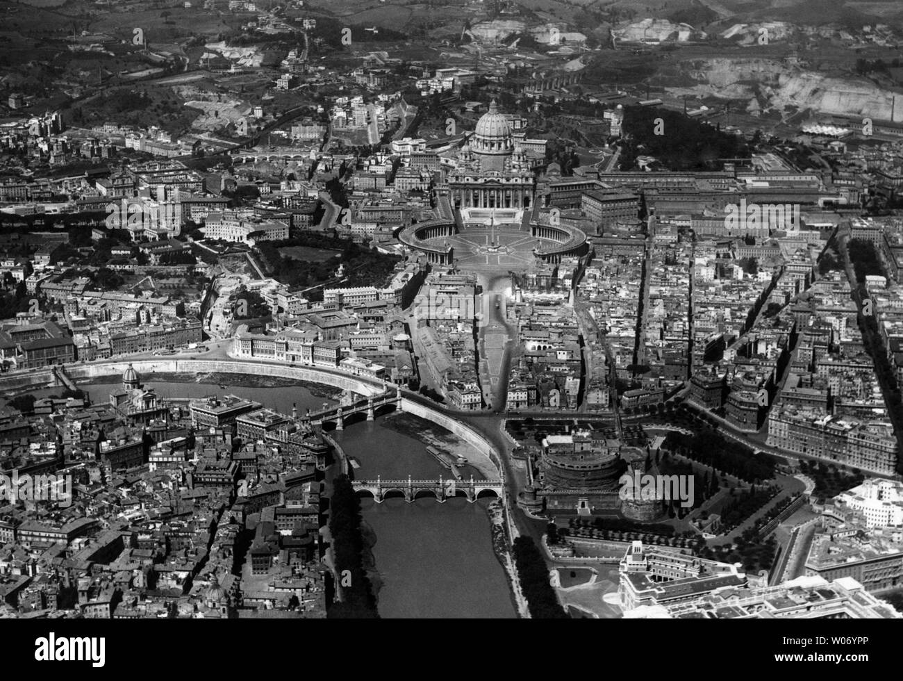 Rome, vue aérienne, 1940 Banque D'Images