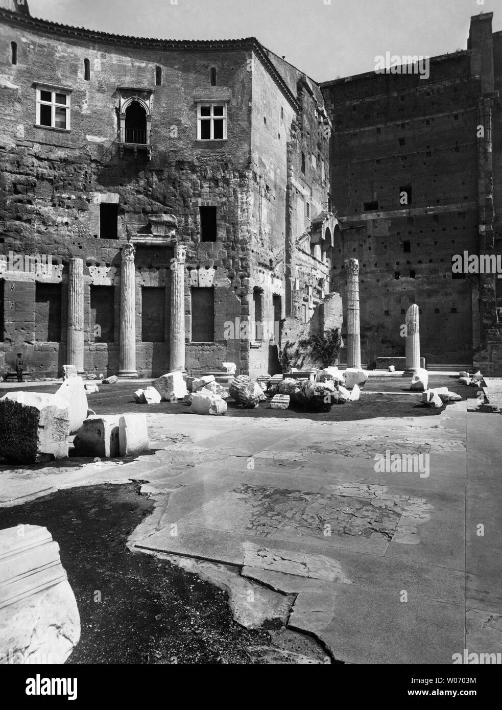 Rome, le forum d'Auguste, 1930 Banque D'Images