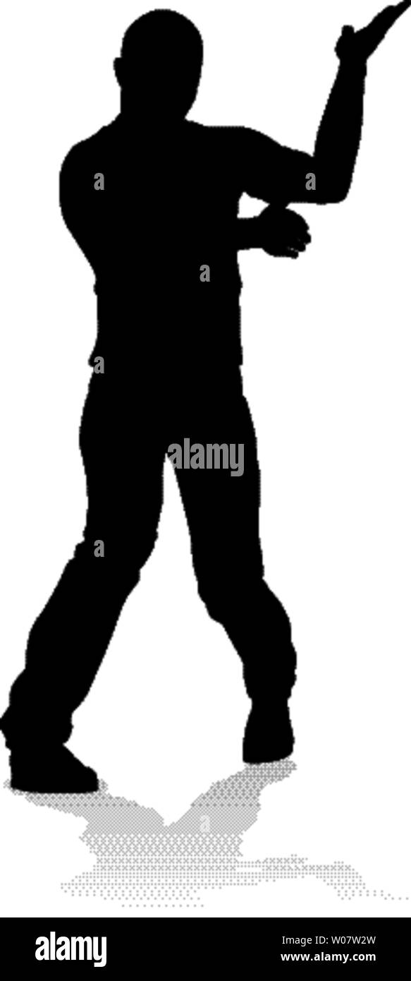 Street Dance Dancer Silhouette Illustration de Vecteur