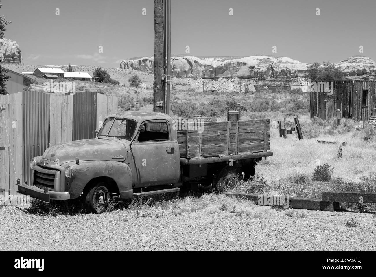 1950 GMC pick up truck dans Bluff Utah USA Banque D'Images