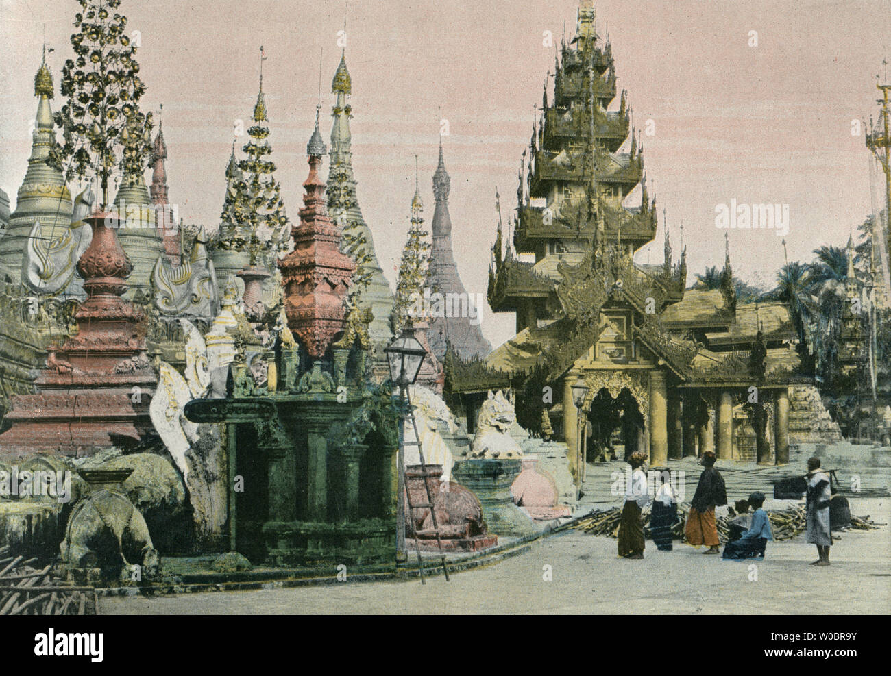 Myanmar,temple bouddhiste Banque D'Images