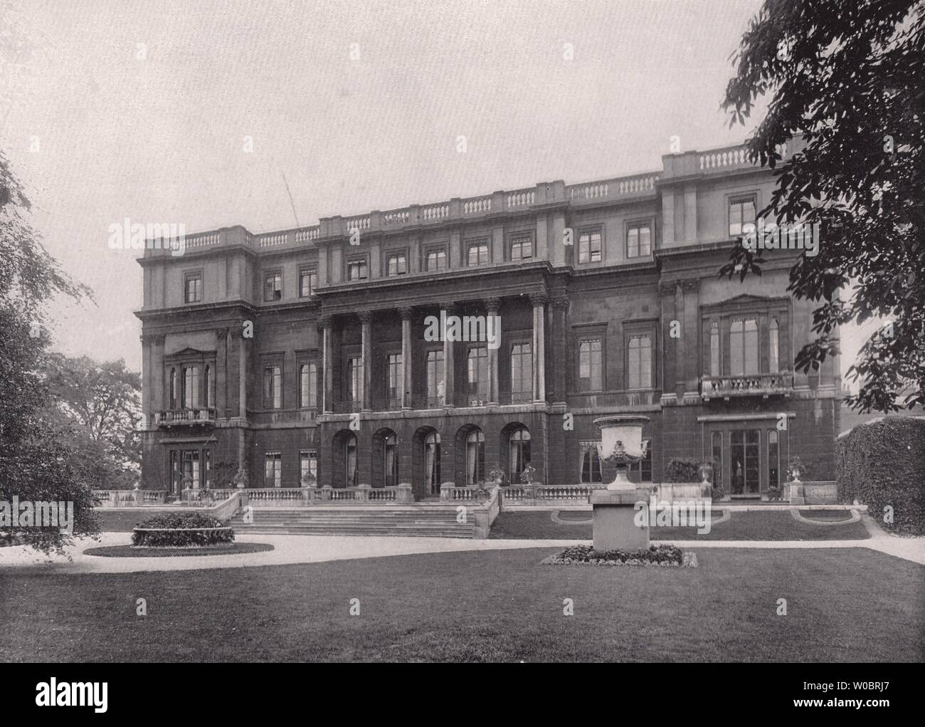 Stafford House - Le jardin avant. Londres 1896 ancienne imprimer photo Banque D'Images
