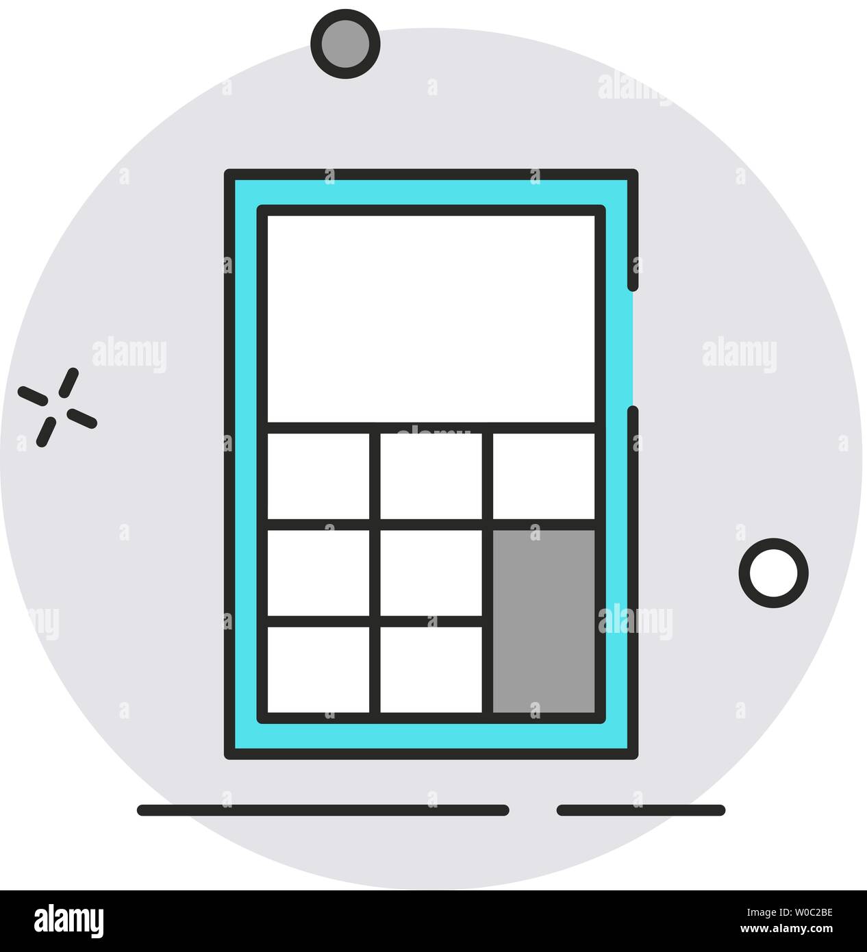 L'icône de la calculatrice. Appartement moderne de style design. Vector illustration simple icône de page web, marketing, mobile application, élément graphique sur white backgroun Illustration de Vecteur