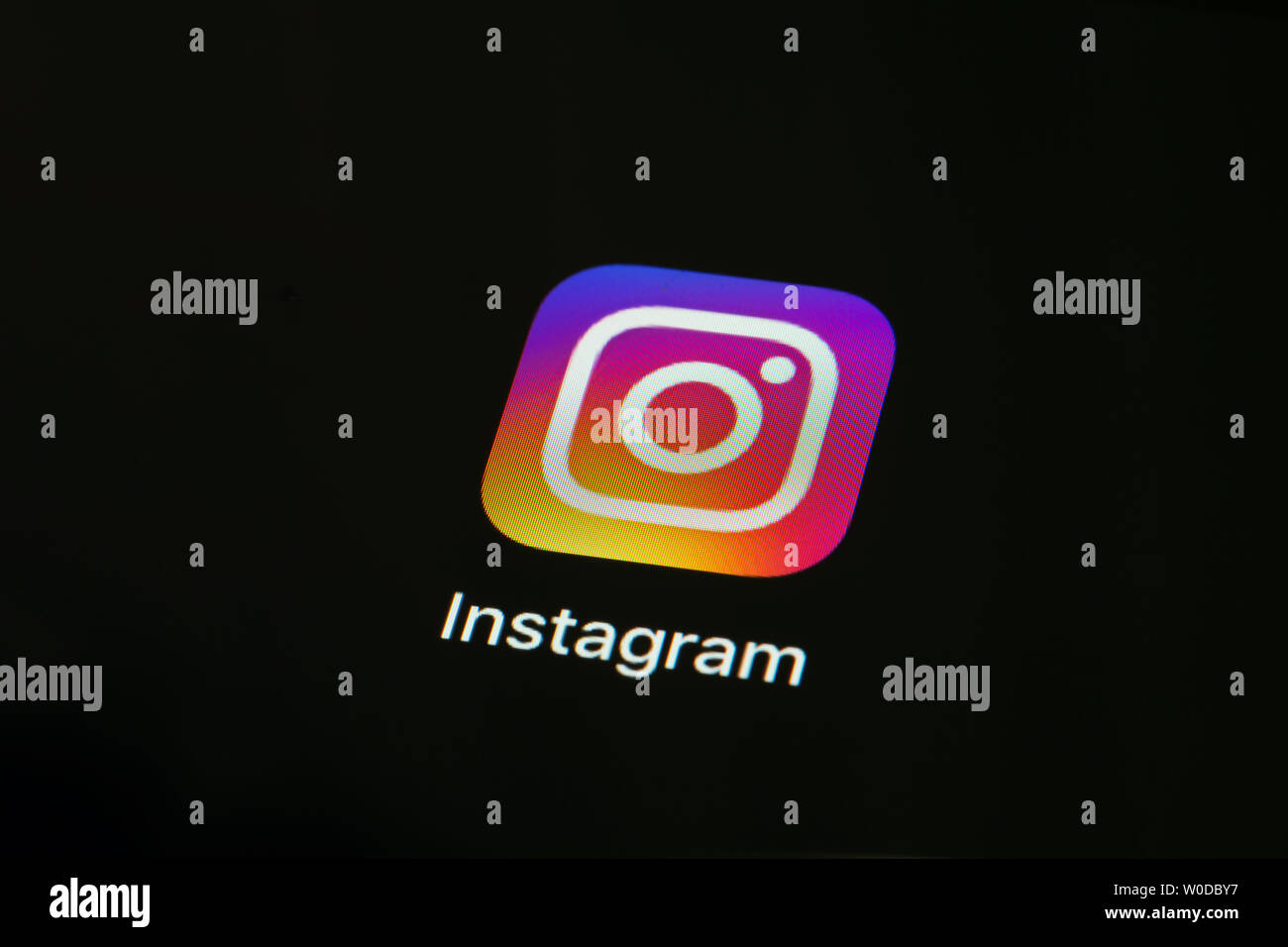 Icône de l'application instagram sur ipad Pro Banque D'Images