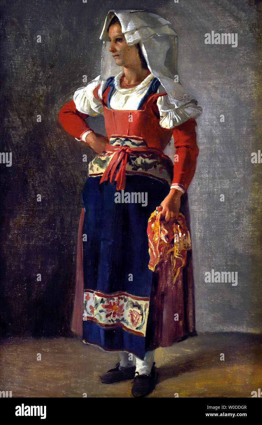 Femme de Rome 1820-1821 par Achille-Etna MICHALLON 1796-1822 Français France Banque D'Images