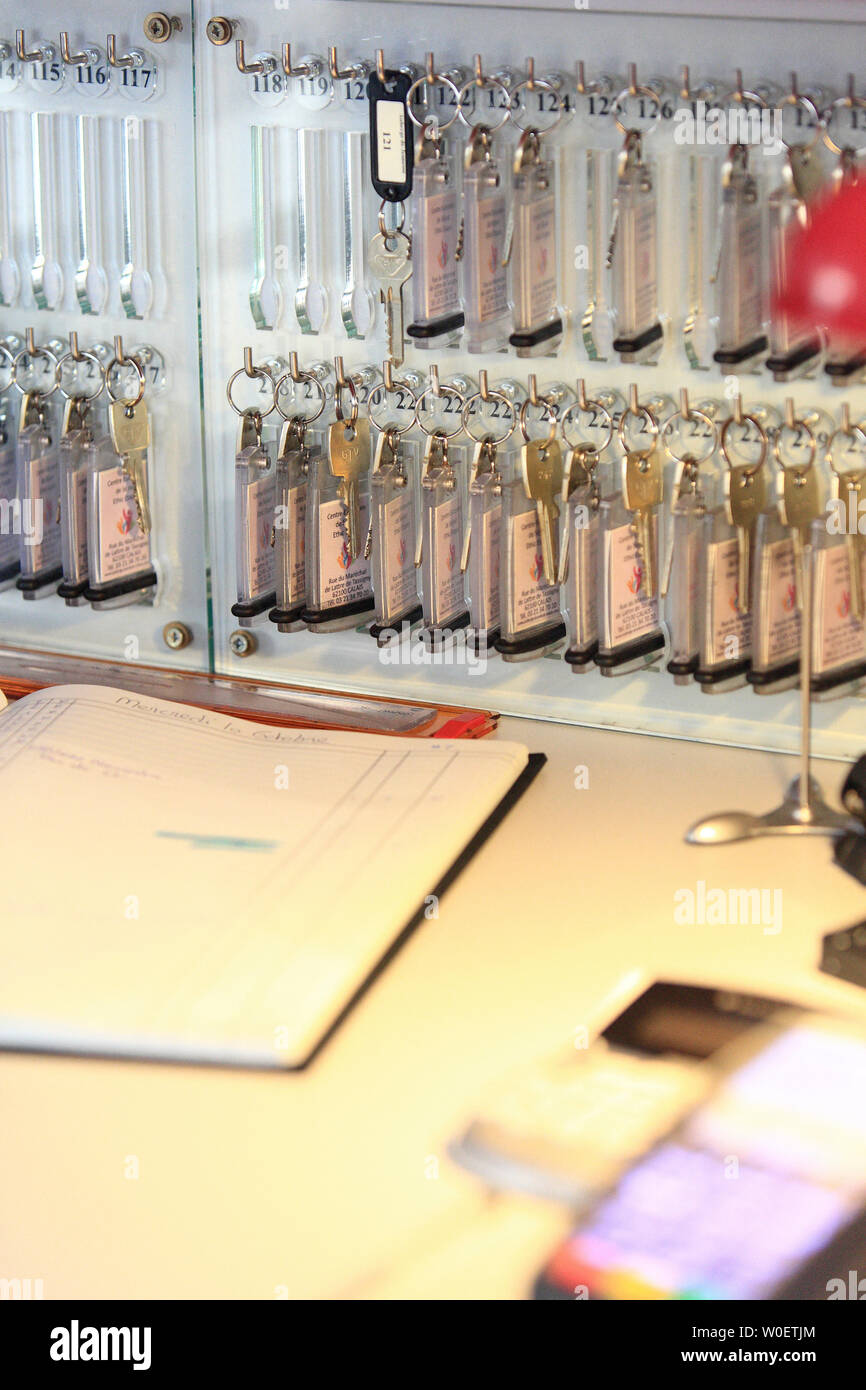 L'hôtel, réception ouverte 24h/24 Banque D'Images