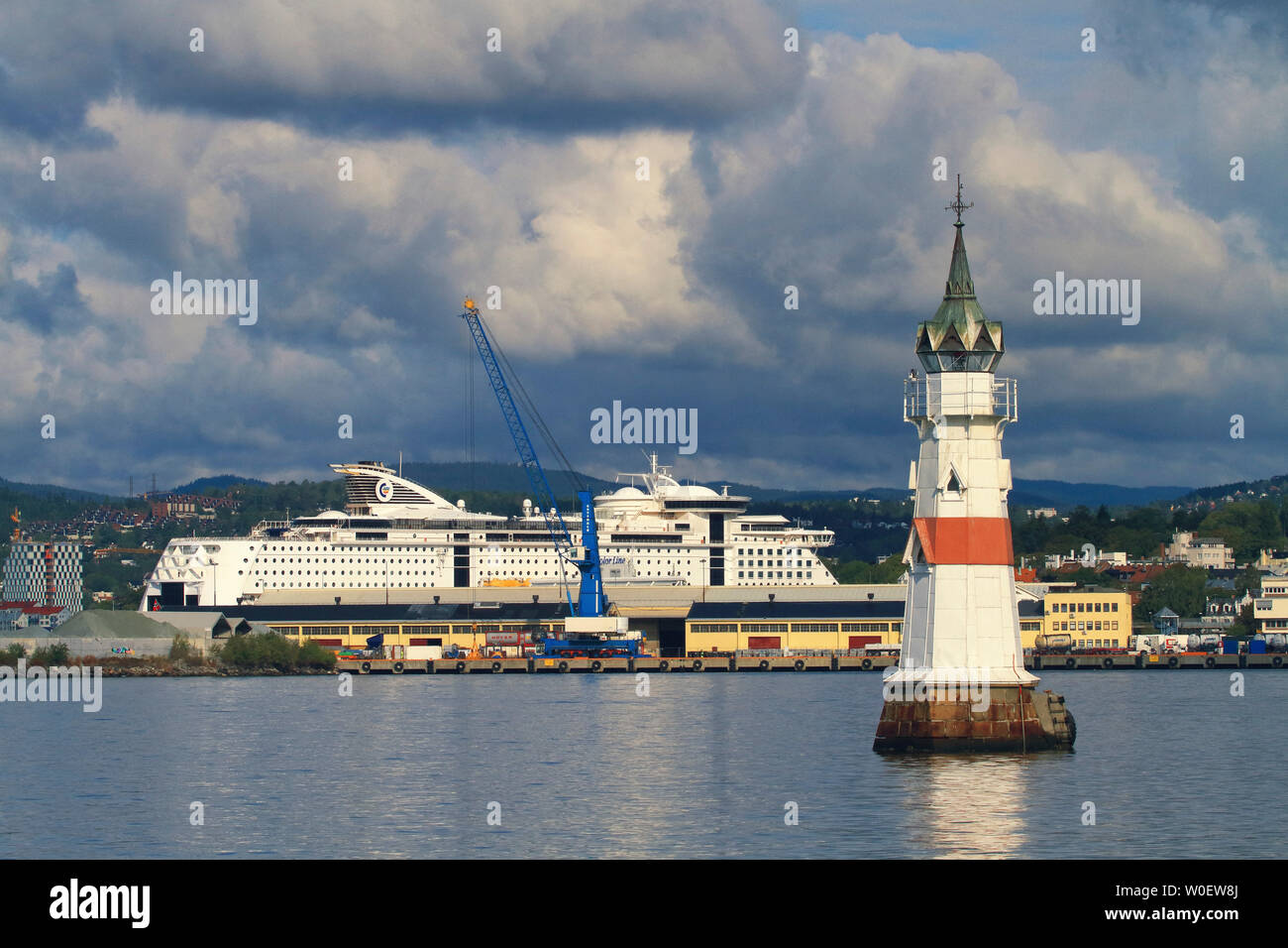 L'Europe, la Norvège, Nordland, Oslo, Oslo Fjord. Kavringen fyr Banque D'Images