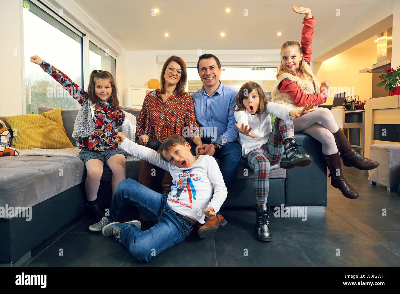 Grande famille Banque D'Images