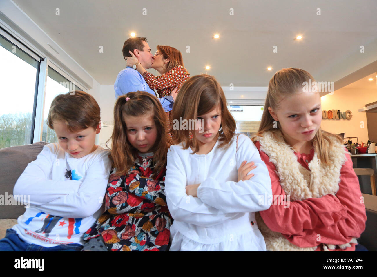 Grande famille Banque D'Images