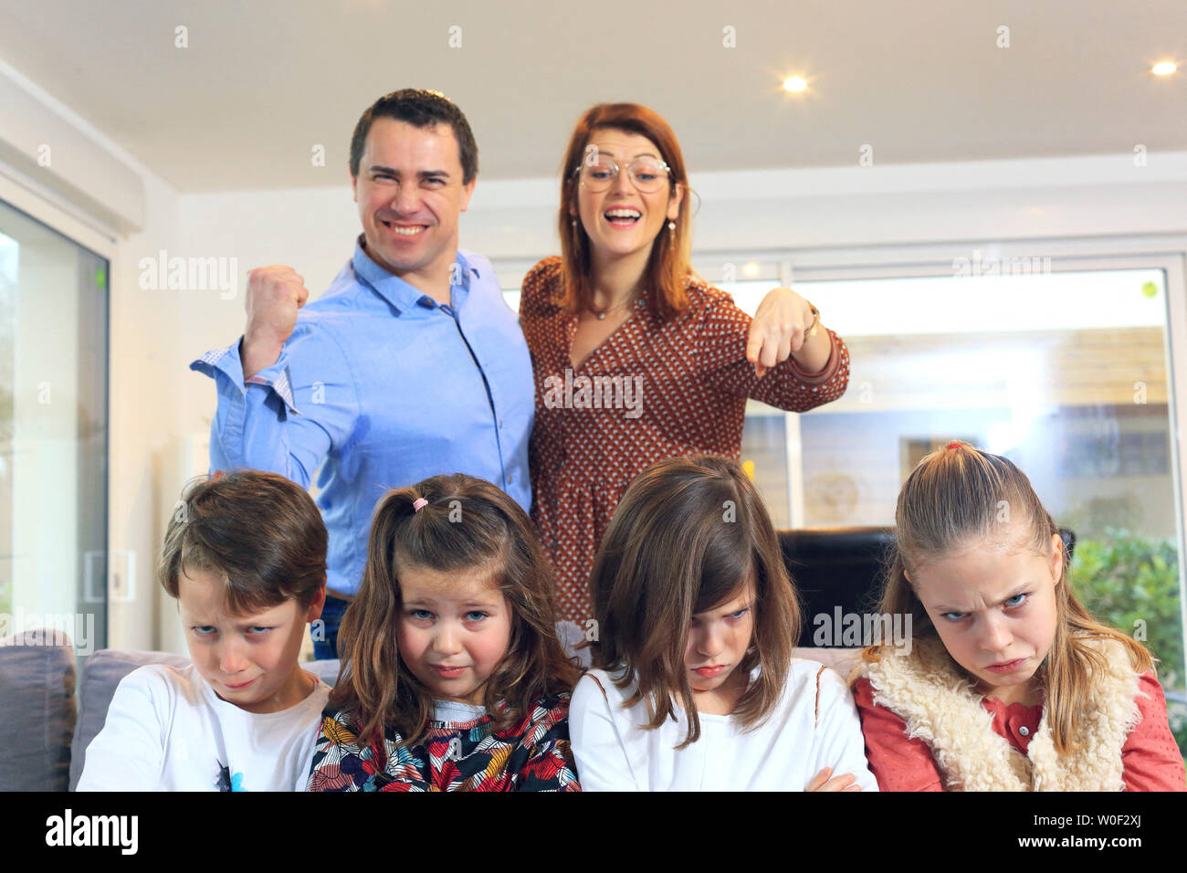 Grande famille Banque D'Images