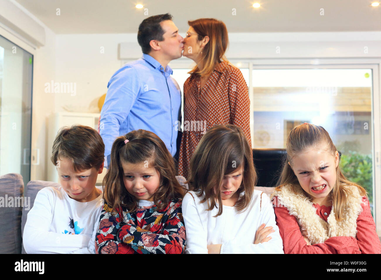 Grande famille Banque D'Images