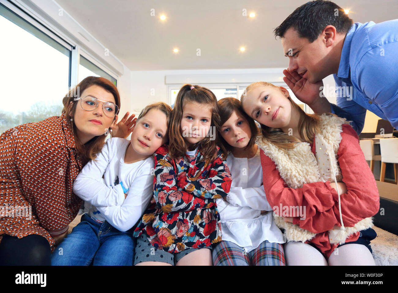 Grande famille Banque D'Images