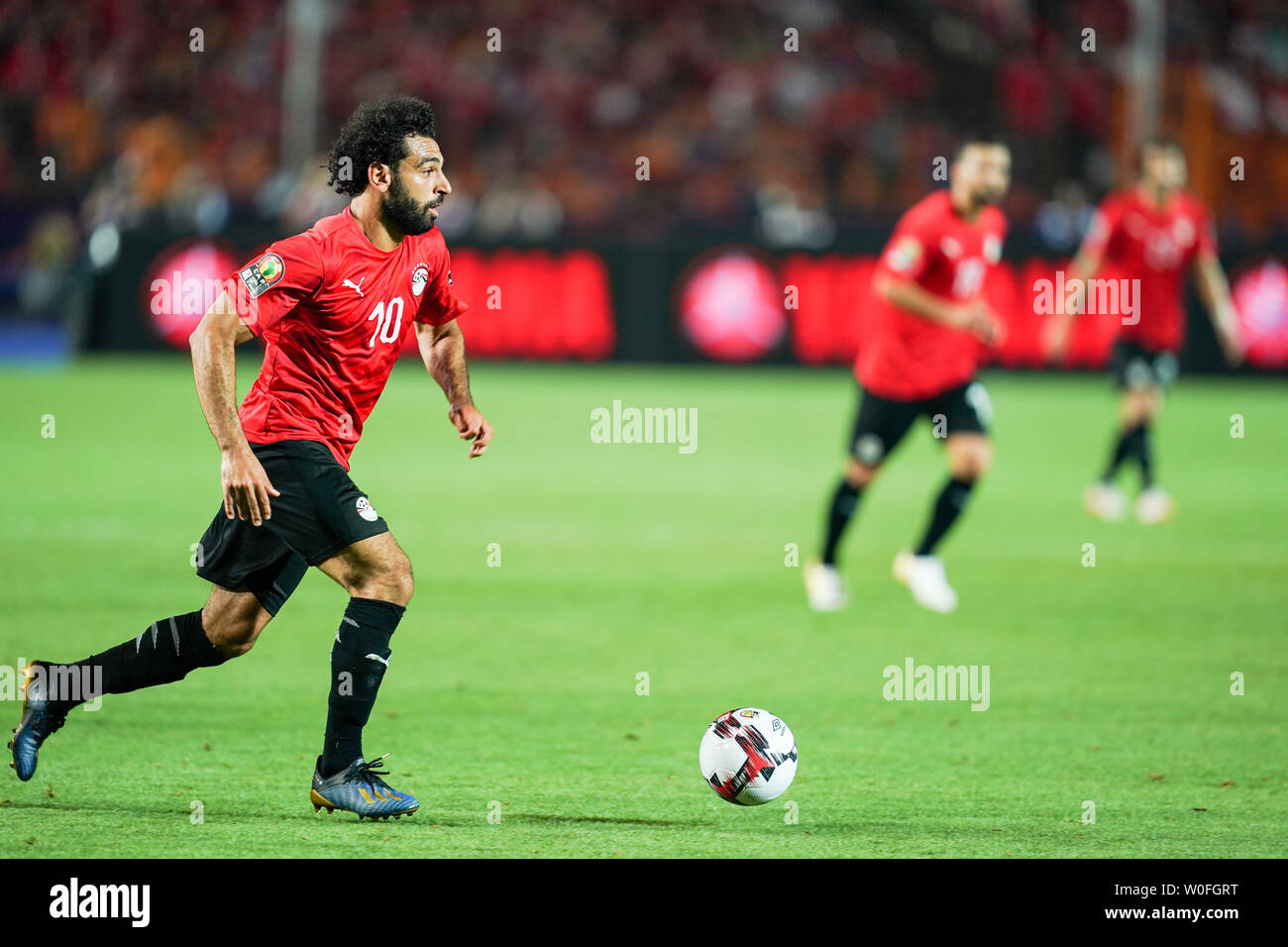 Mohamed Salah Mahrous Ghaly de l'Égypte pendant la coupe d'Afrique des Nations 2019 match entre l'Egypte et la RD Congo au Stade International du Caire au Caire, Egypte Le 26 juin 2019. Banque D'Images