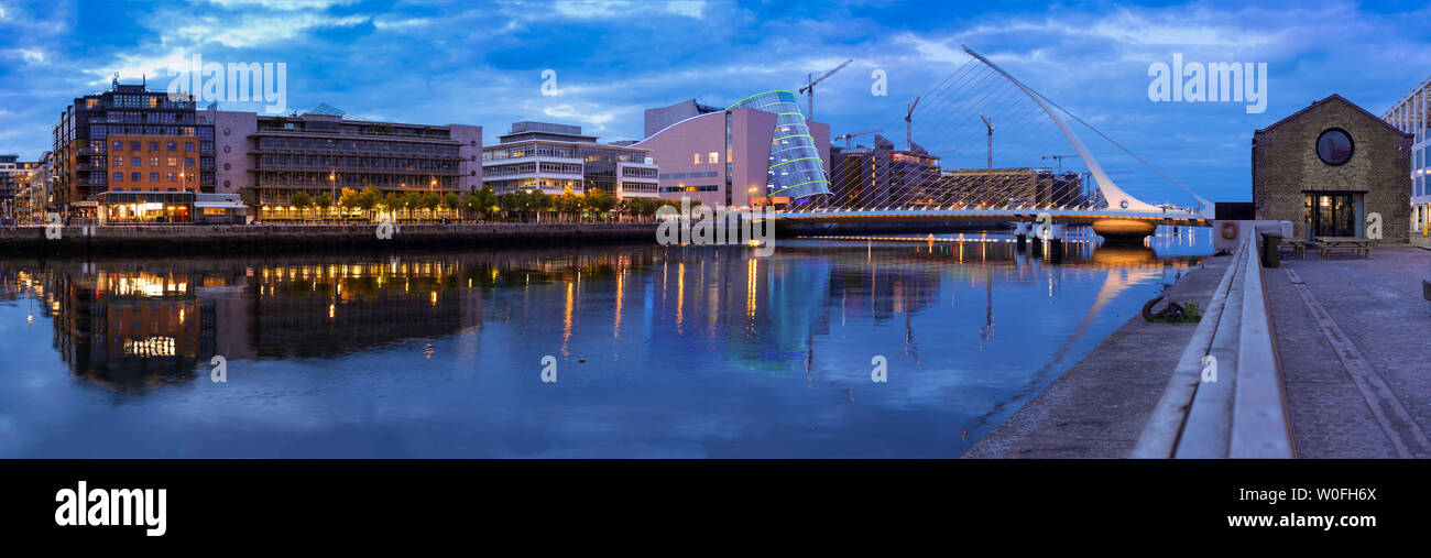 Samuel Beckett Bridge Dublin, Irlande, Europe Banque D'Images