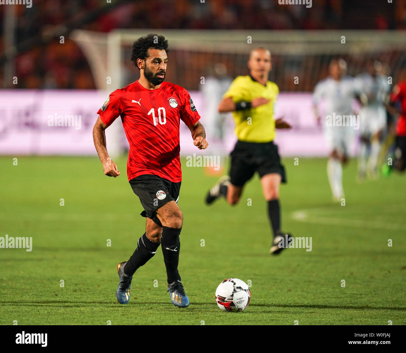 Mohamed Salah Mahrous Ghaly de l'Égypte pendant la coupe d'Afrique des Nations 2019 match entre l'Egypte et la RD Congo au Stade International du Caire au Caire, Egypte Le 26 juin 2019. Banque D'Images