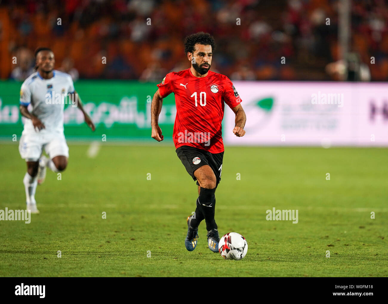 Mohamed Salah Mahrous Ghaly de l'Égypte pendant la coupe d'Afrique des Nations 2019 match entre l'Egypte et la RD Congo au Stade International du Caire au Caire, Egypte Le 26 juin 2019. Banque D'Images