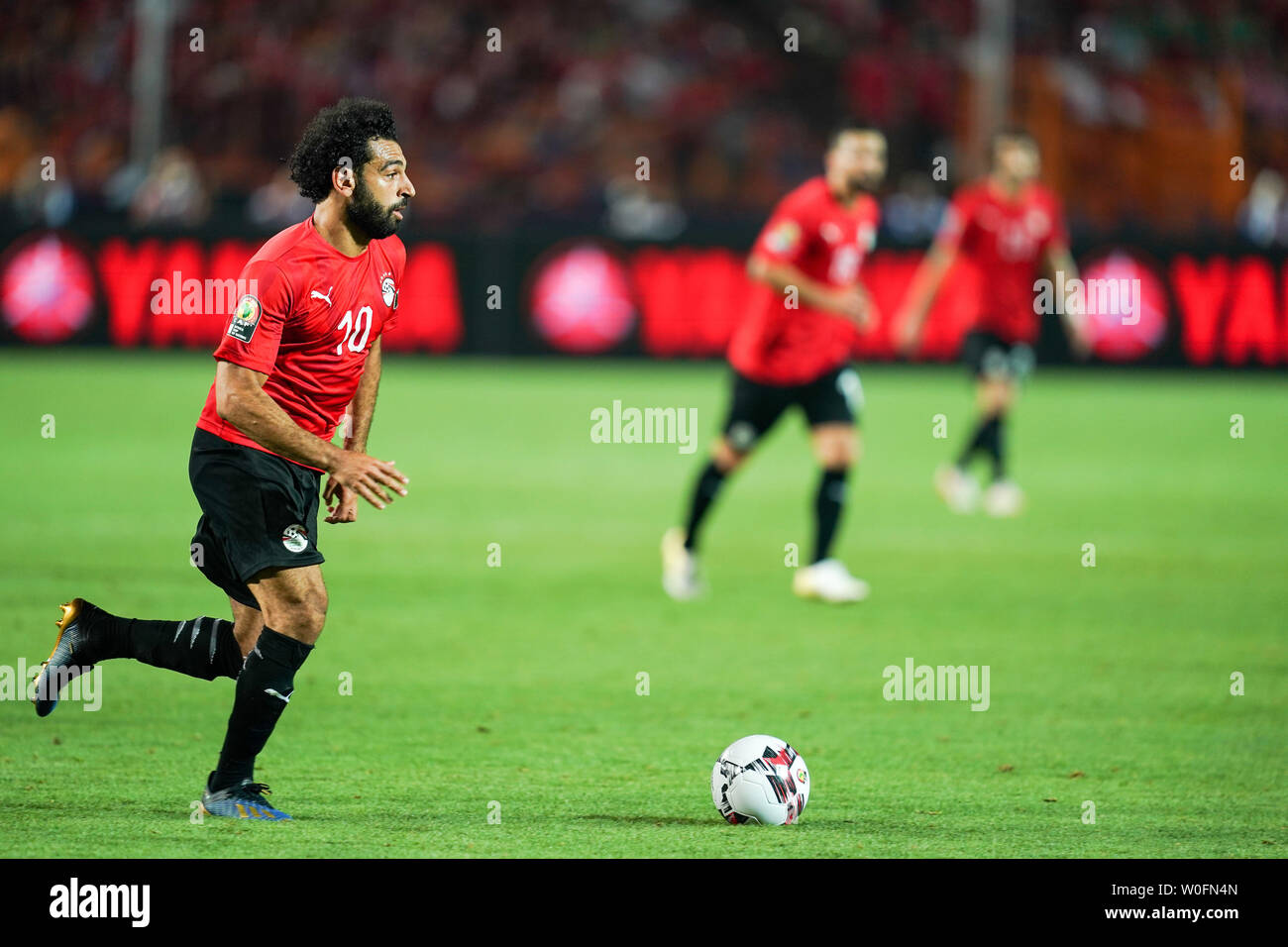 Mohamed Salah Mahrous Ghaly de l'Égypte pendant la coupe d'Afrique des Nations 2019 match entre l'Egypte et la RD Congo au Stade International du Caire au Caire, Egypte Le 26 juin 2019. Banque D'Images
