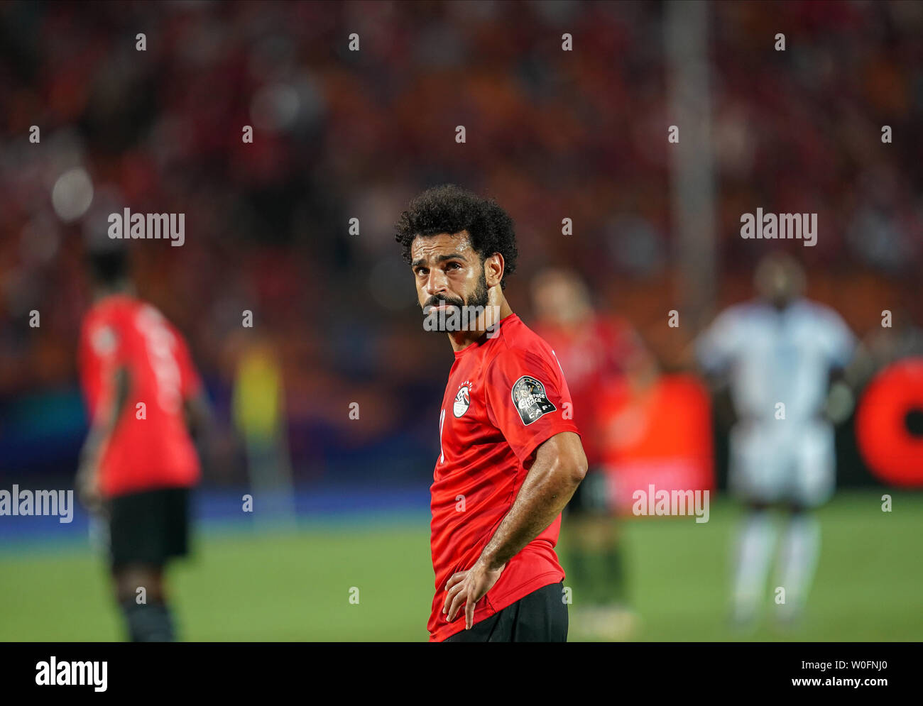 Mohamed Salah Mahrous Ghaly de l'Égypte pendant la coupe d'Afrique des Nations 2019 match entre l'Egypte et la RD Congo au Stade International du Caire au Caire, Egypte Le 26 juin 2019. Banque D'Images