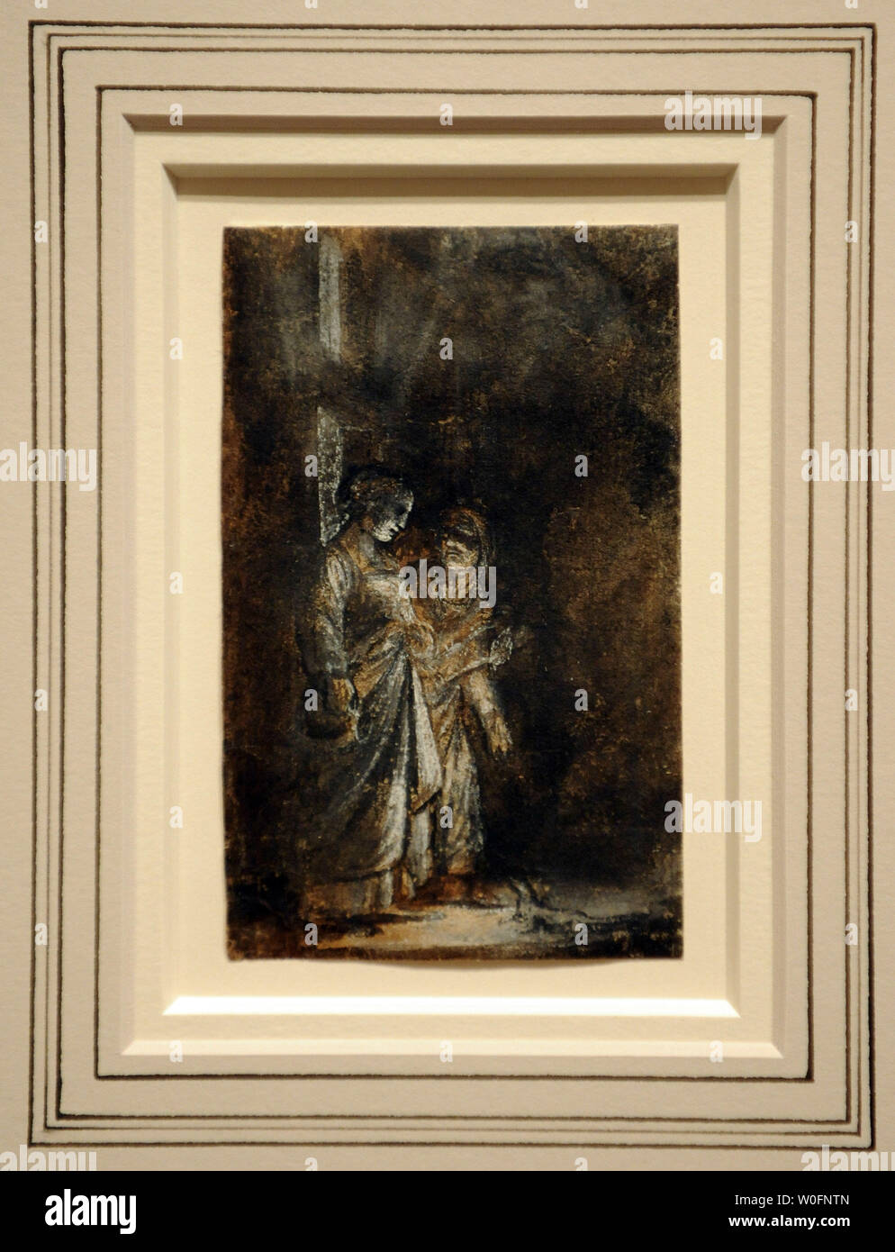 'Changements Ceres Stellio dans un lézard' (1605/1608) par Richard Dadd est vu dans l'exposition 'Maître Allemand Wolfgang Ratjen Dessins de la collection, 1580-1900" à la galerie nationale d'art lors d'une prévisualisation des médias à Washington le 10 mai 2010. UPI/Roger L. Wollenberg Banque D'Images