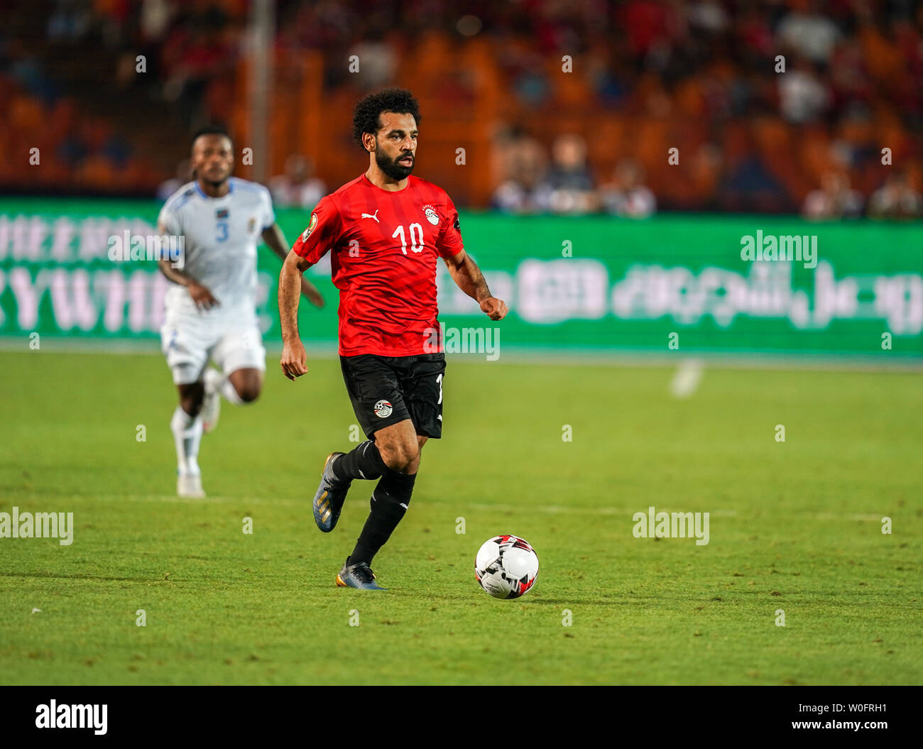 Mohamed Salah Mahrous Ghaly de l'Égypte pendant la coupe d'Afrique des Nations 2019 match entre l'Egypte et la RD Congo au Stade International du Caire au Caire, Egypte Le 26 juin 2019. Banque D'Images