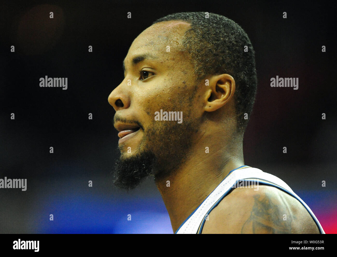 Washington Wizards' Rashard Lewis est vu que les experts jouer les Chicago Bulls au cours de la première moitié du Verizon Center à Washington le 22 décembre 2010. UPI/Kevin Dietsch Banque D'Images