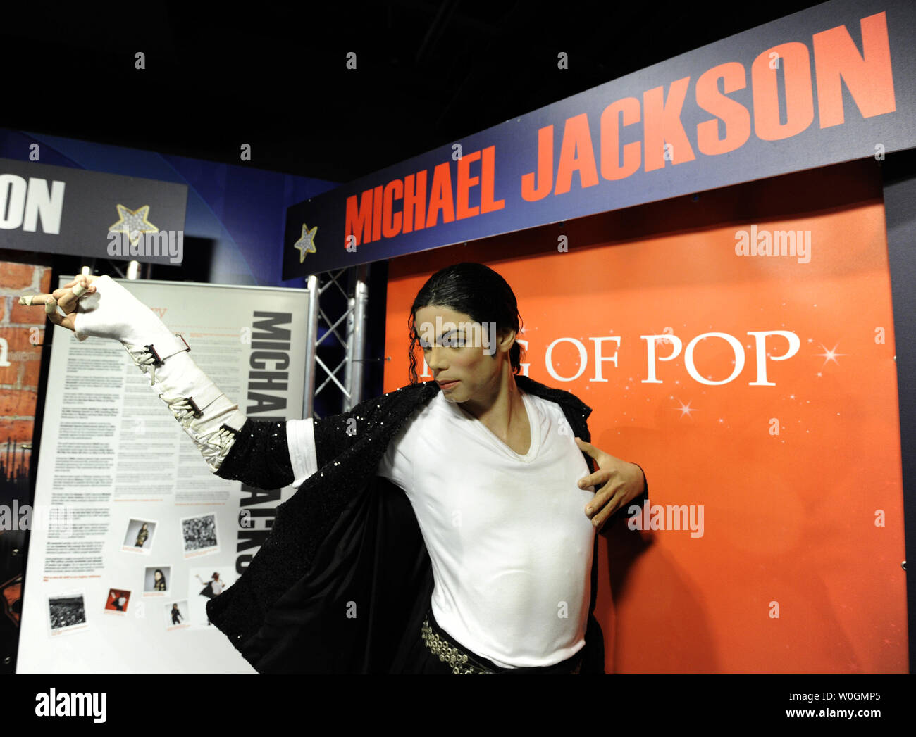Un Michael Jackson figure à partir de la fin de sa carrière est exposé au  célèbre musée Madame Tussaud Wax Museum, le 21 janvier 2012, à Washington  D.C., Le musée a annoncé