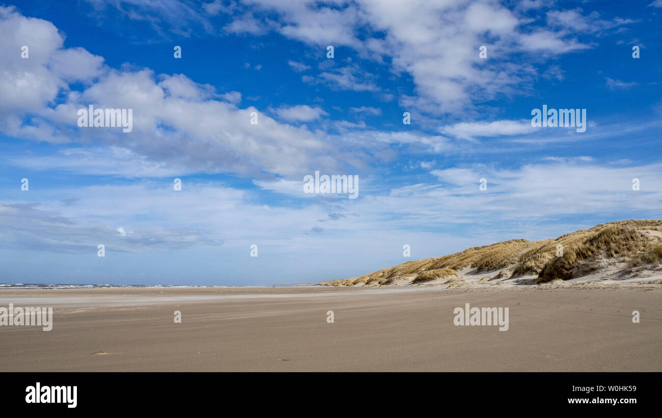 Côte danoise et ligne de plage dans Grønhoj, près de Løkken, Nord du Danemark Banque D'Images