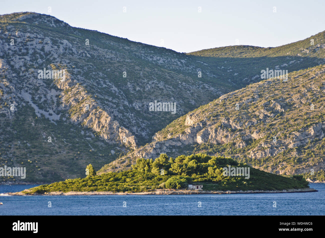 Les îles croates près de Korcula Banque D'Images