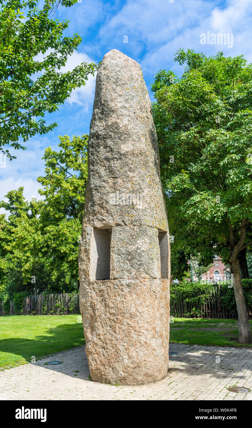 Pierre ancienne - Porte de Hal, Saint-Gilles, Bruxelles, Belgique. Banque D'Images