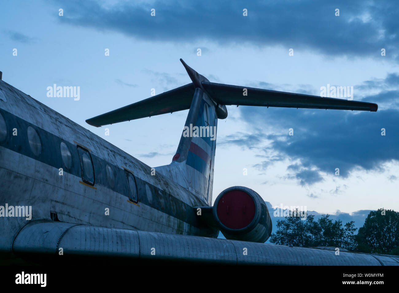 Tupolev Tu-134A - Musée de l'Aviation Polonaise, La Nuit des musées 2019 Krakow Banque D'Images