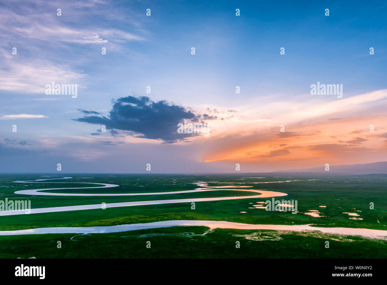 Bayinbrook Prairie, Yili, Xinjiang Banque D'Images
