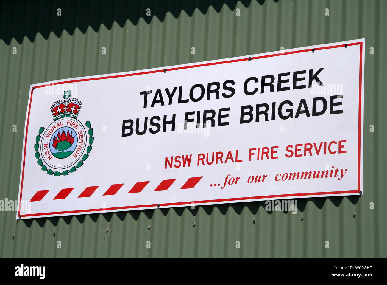 Bush fire brigade taylors creek Banque D'Images