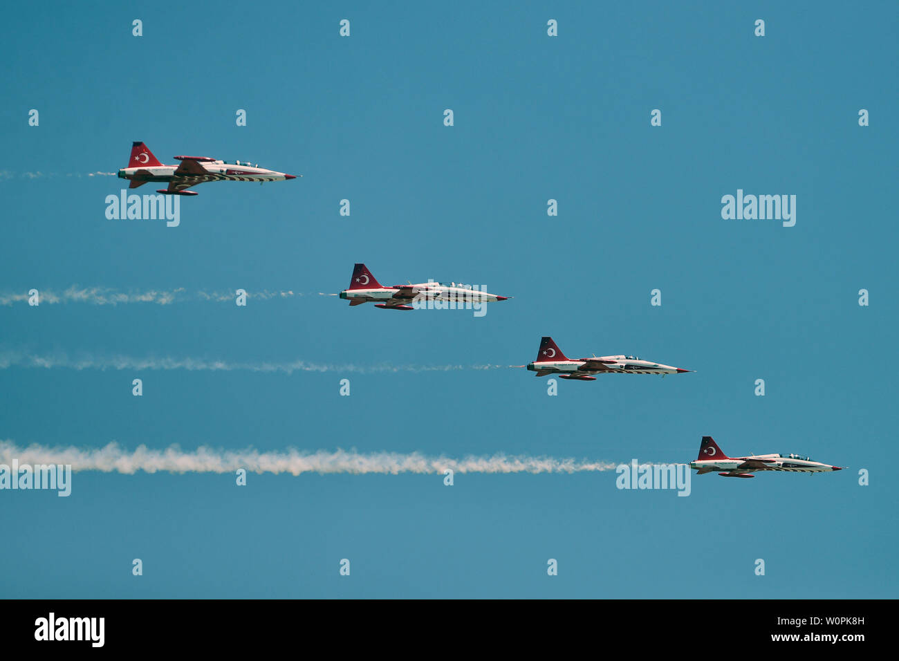 Beijing, Chine. 28 Juin, 2019. Des jets militaires participer à l''Anatolian Eagle air percer à Konya, Turquie, le 26 juin 2019. La Turquie et ses alliés ont participé à l''Anatolian Eagle air drills à Konya Province afin de renforcer la collaboration à l'exercice des tâches et types de missions. Source : Xinhua/Alamy Live News Banque D'Images