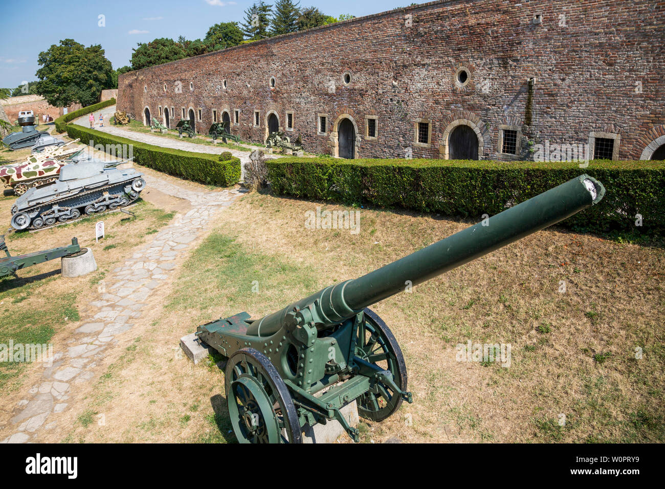 Belgrade, Serbie - Juillet 31, 2017 : Musée de l'armement à l'air libre dans la forteresse de Belgrade, Serbie. Banque D'Images