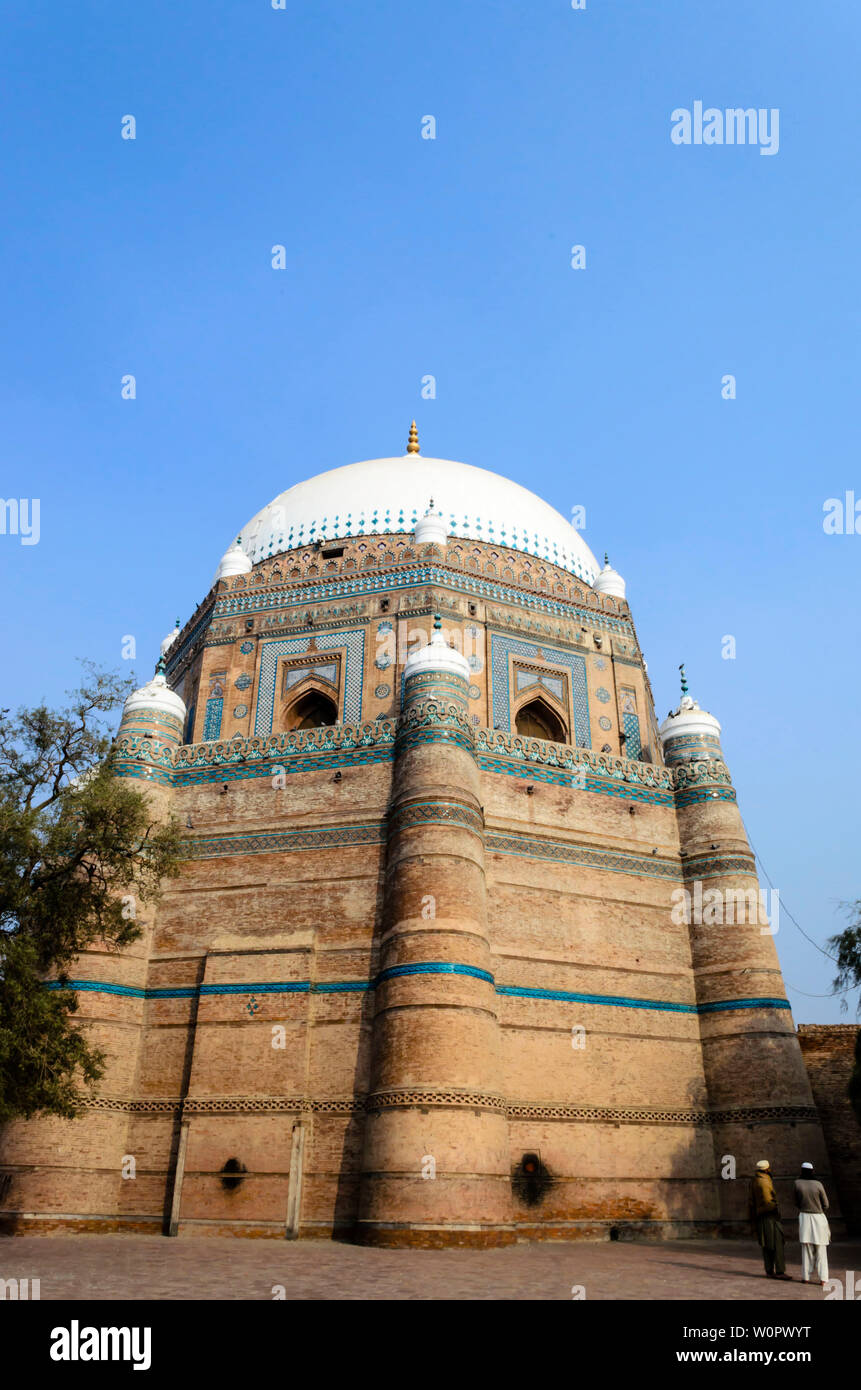 Tombe de Shah Rukn-e-Alam à Multan Pakistan Banque D'Images