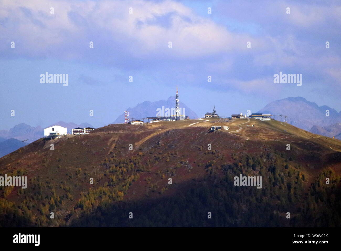 Gute Fernsicht : von der Maurerberghuette imposanter bietet sich ein Ausblick bis zum Skigebiet dans Kronplatz Suedtirol /Alto Adige 2018 Banque D'Images