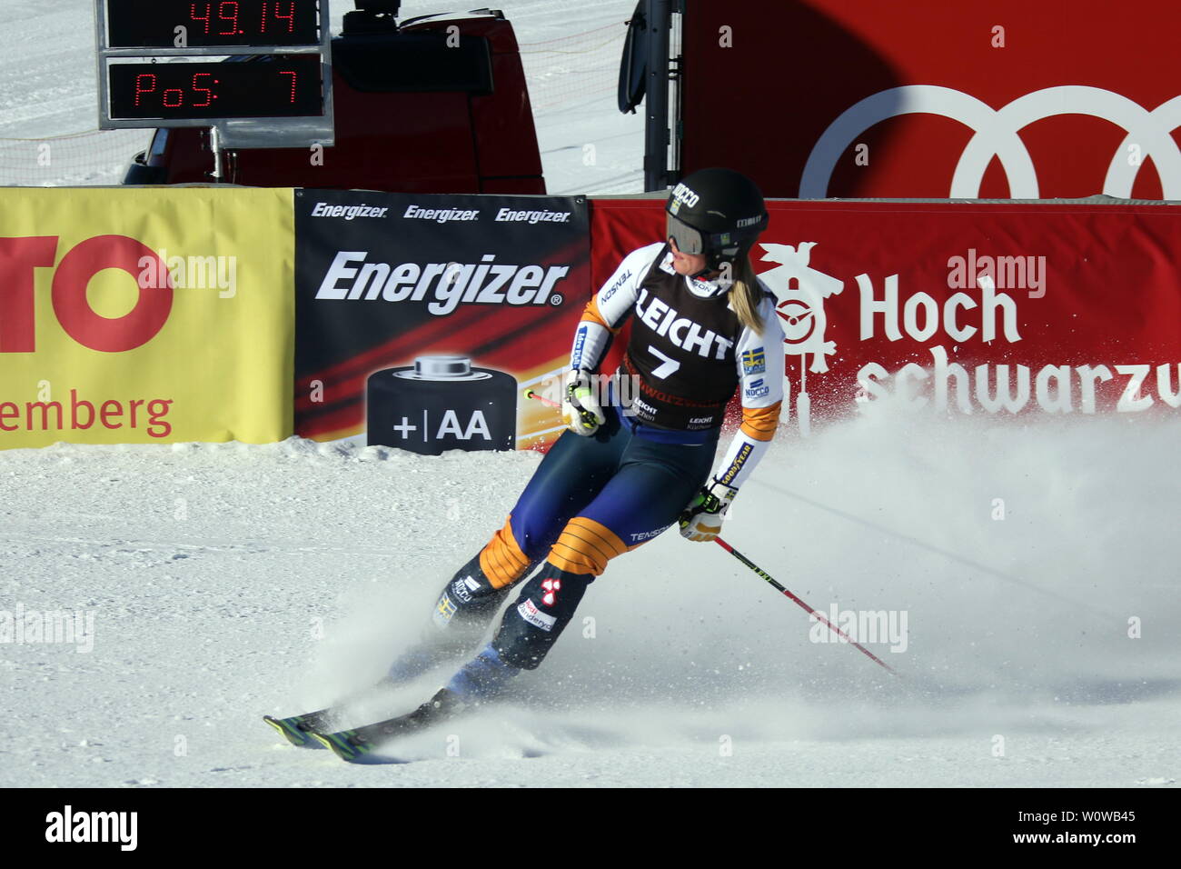 Lisa Andersson (SWE) /Schweden bei der Qualifikation zum FIS Ski Cross Weltcup Feldberg Banque D'Images