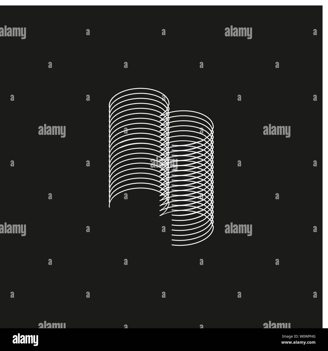 Police géométrique isométrique. Style mélange ligne lettre . Typographie design. Illustration de Vecteur